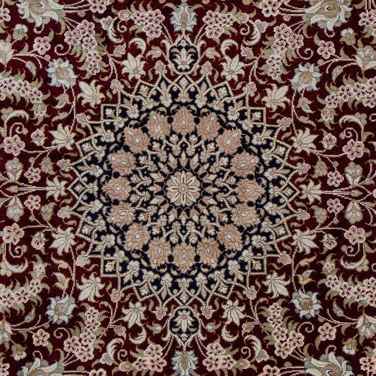 Perzisch tapijt - Ghom - 85 x 58 cm - donkerblauw