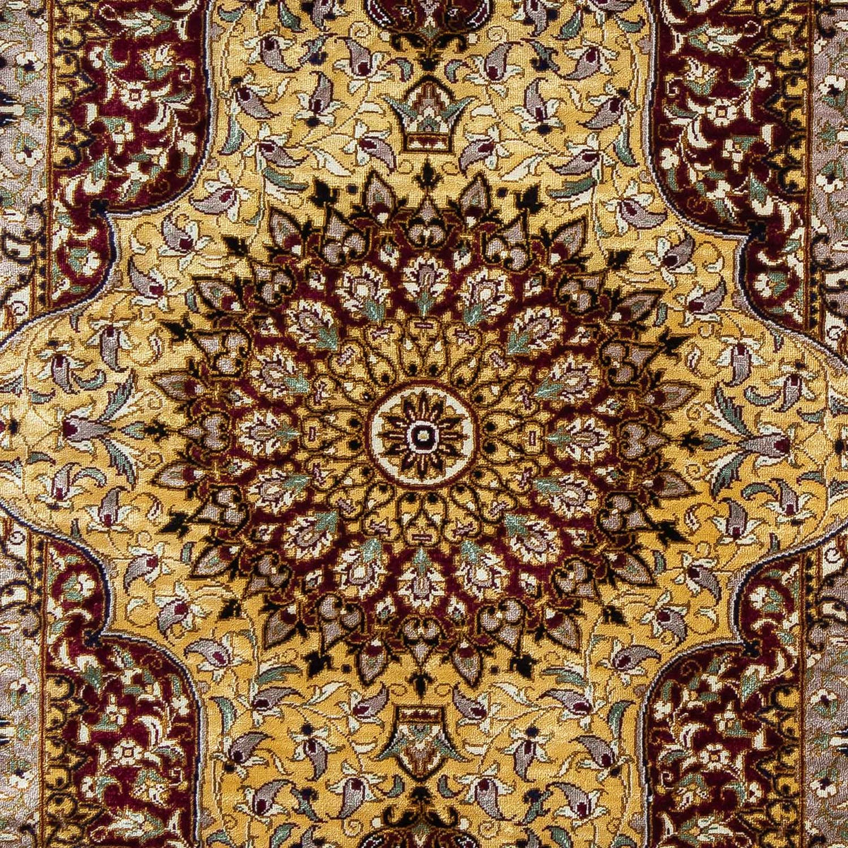 Perzisch tapijt - Ghom - 87 x 59 cm - donkerblauw