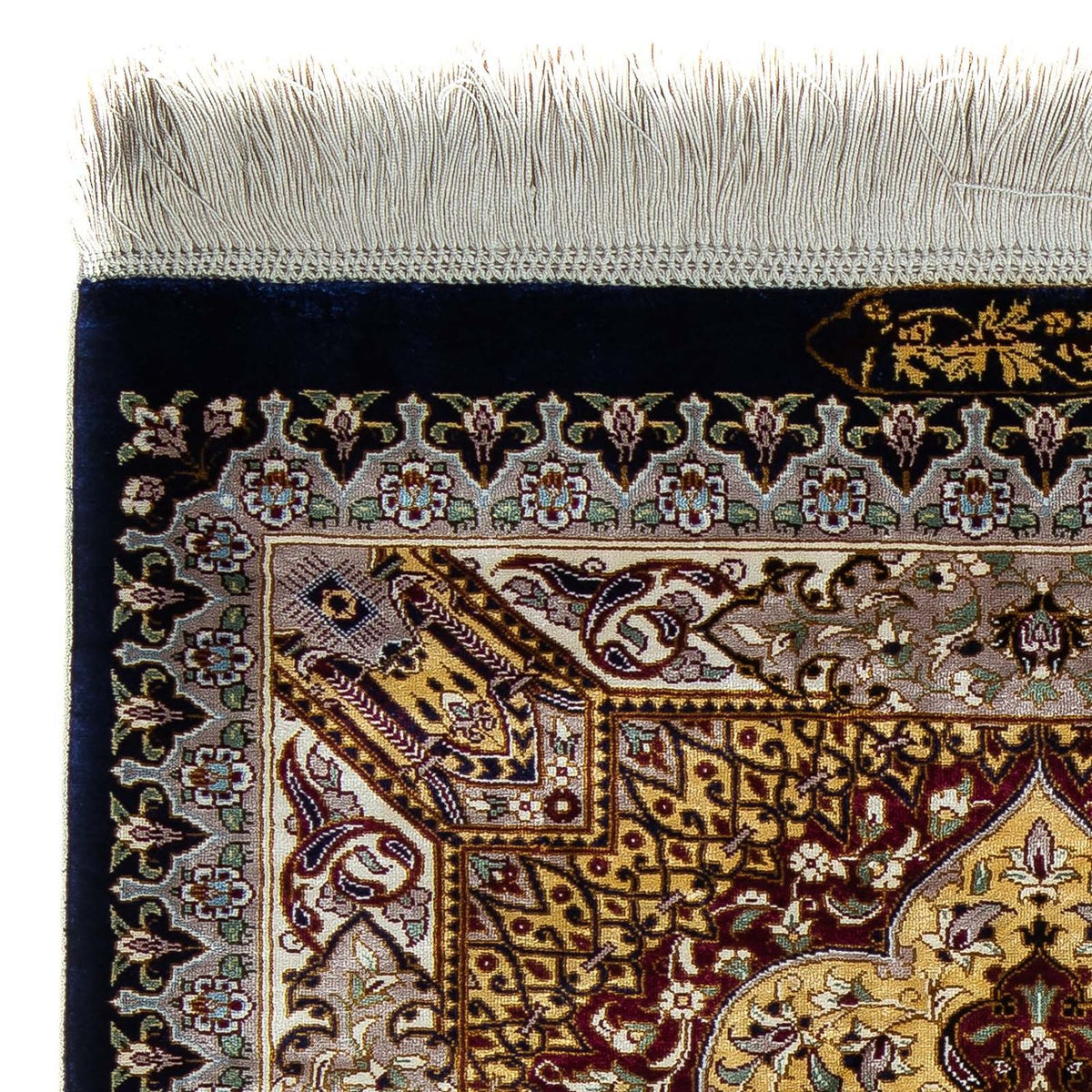 Qom Tapijt 87x59cm - Perzisch tapijt