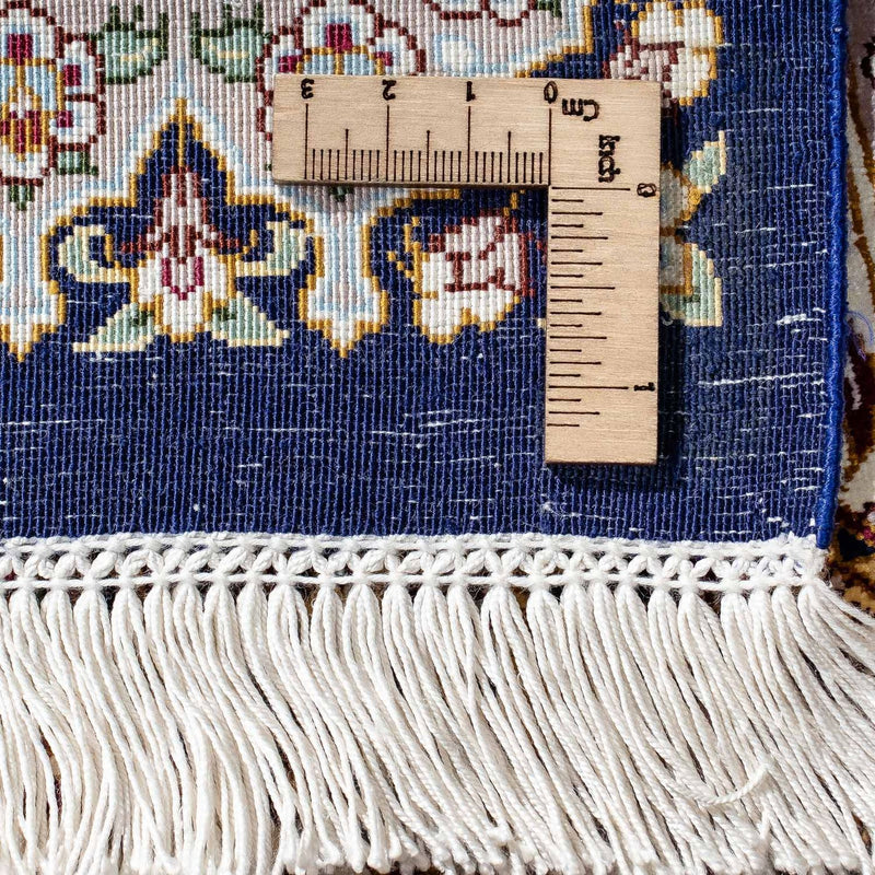 Perzisch tapijt - Ghom - 87 x 59 cm - donkerblauw