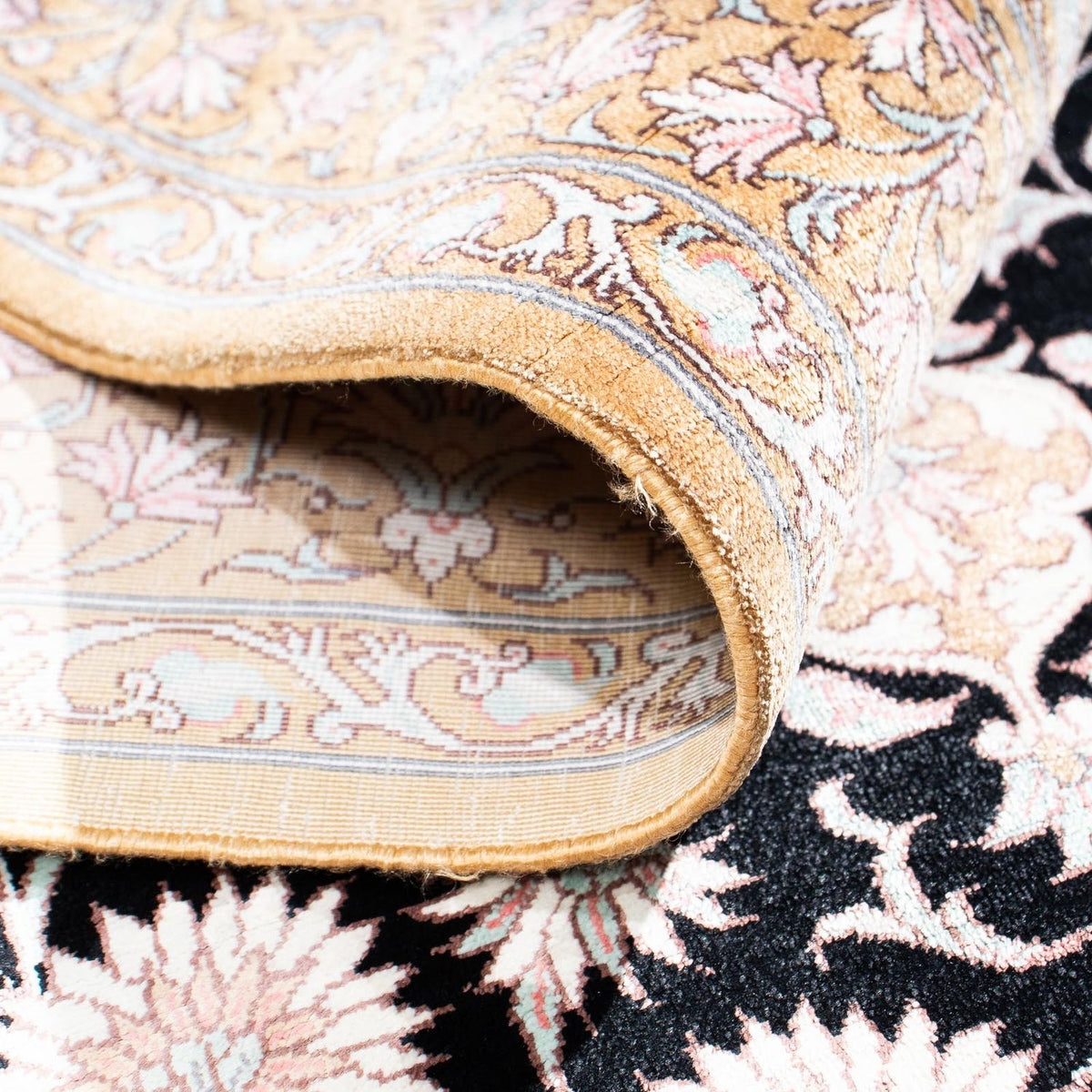 Perzisch tapijt - Ghom - 113 x 77 cm - beige