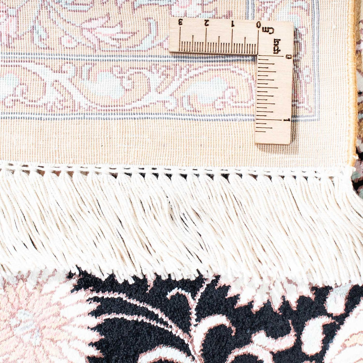 Perzisch tapijt - Ghom - 113 x 77 cm - beige