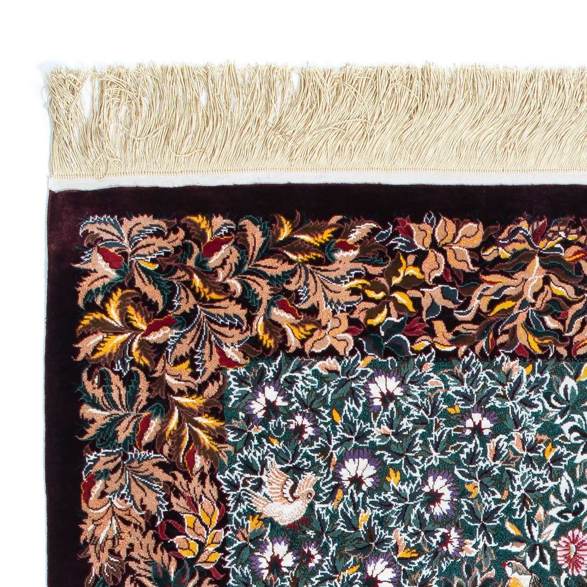 Perzisch tapijt - Ghom - 120 x 78 cm - donkerrood