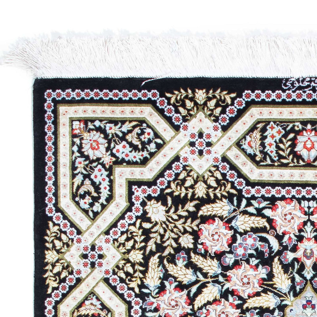 Perzisch tapijt - Ghom - 124 x 79 cm - donkerblauw