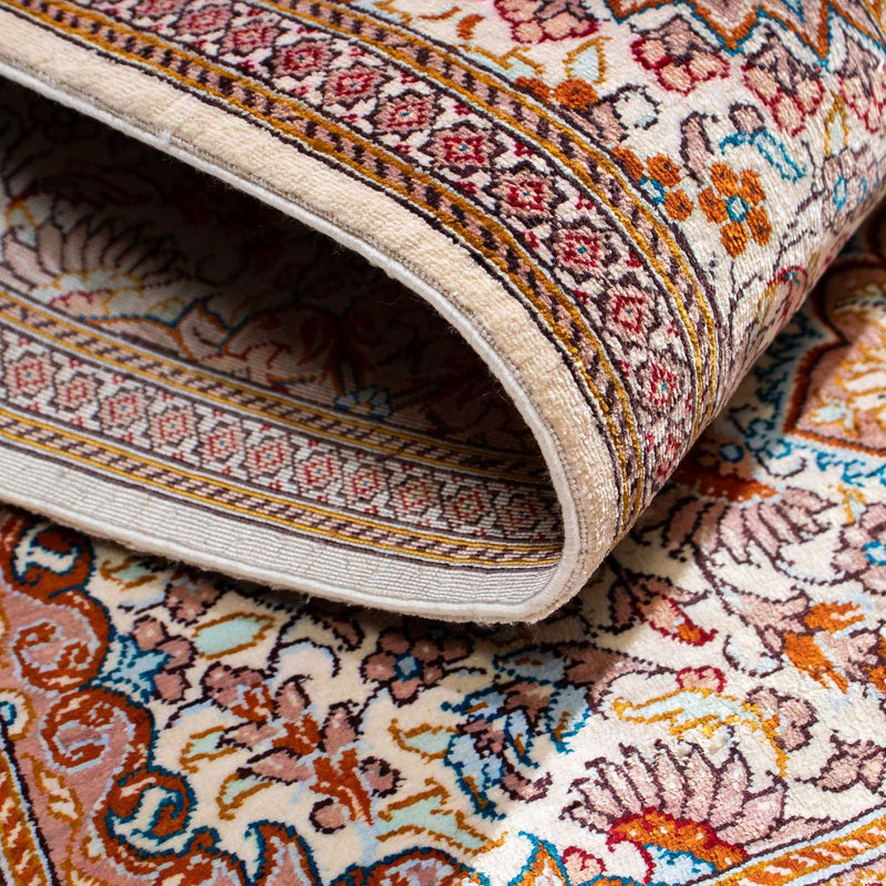 Perzisch tapijt - Ghom - 122 x 78 cm - beige