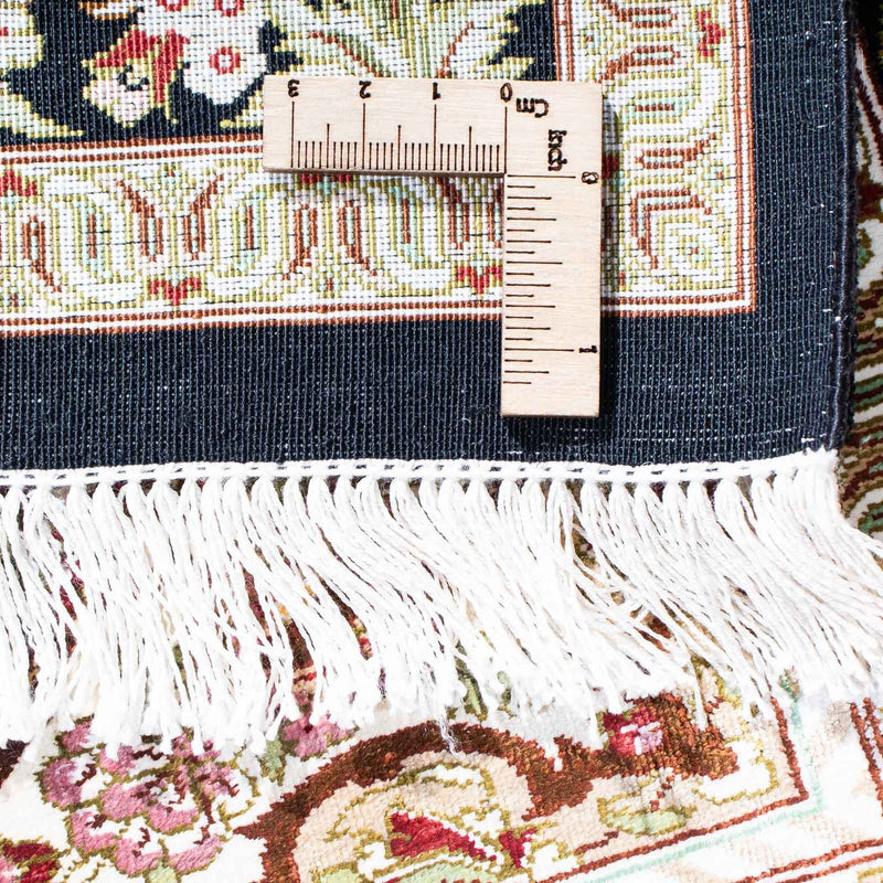 Perzisch tapijt - Ghom - 114 x 80 cm - donkerblauw