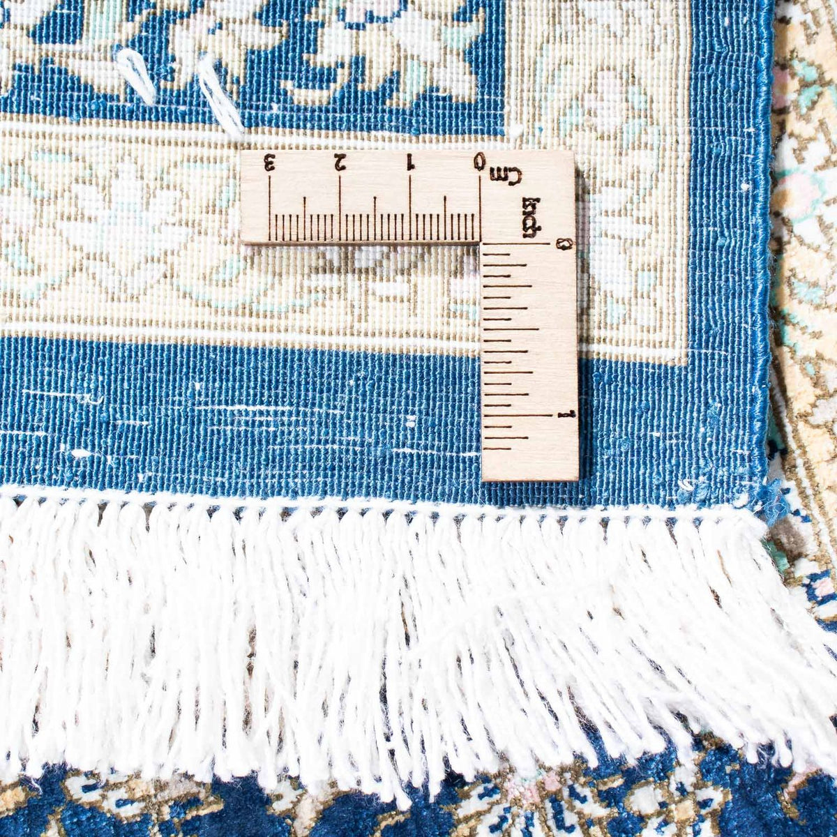 Perzisch tapijt - Ghom - 111 x 73 cm - blauw