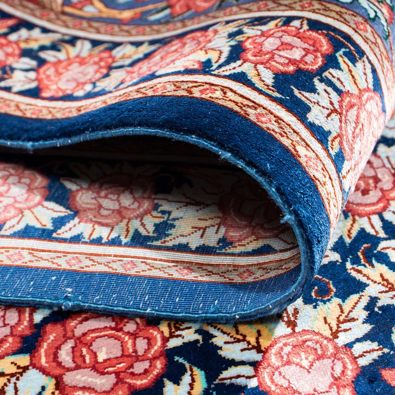 Perzisch tapijt - Ghom - 119 x 77 cm - donkerblauw