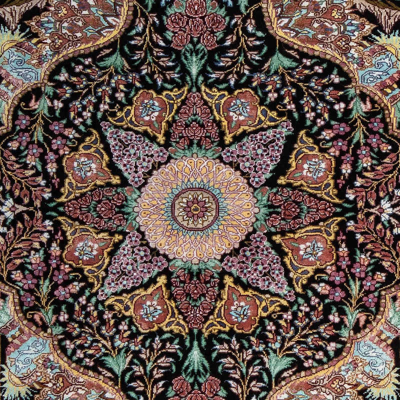 Perzisch tapijt - Ghom - 85 x 61 cm - donkerblauw