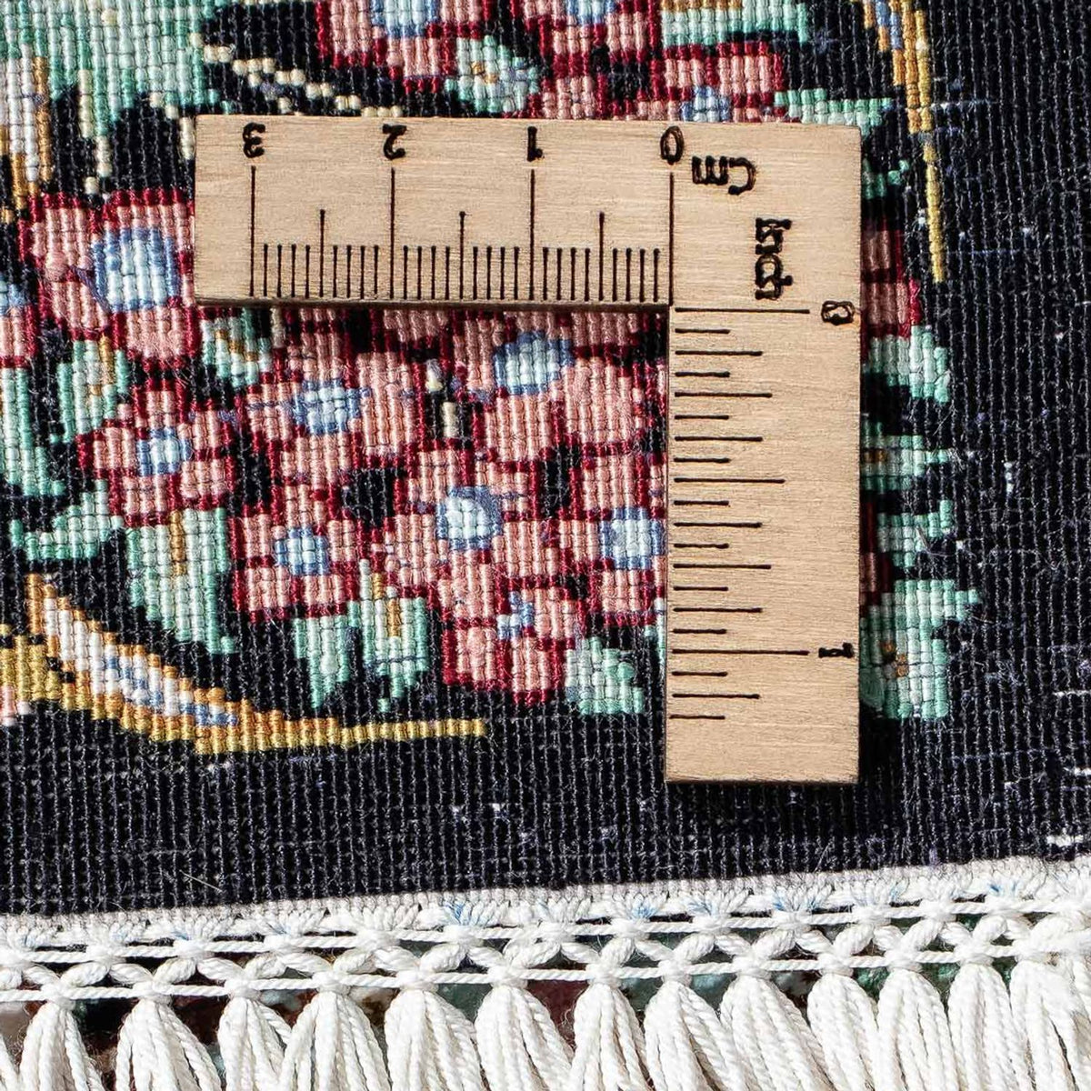 Perzisch tapijt - Ghom - 85 x 61 cm - donkerblauw