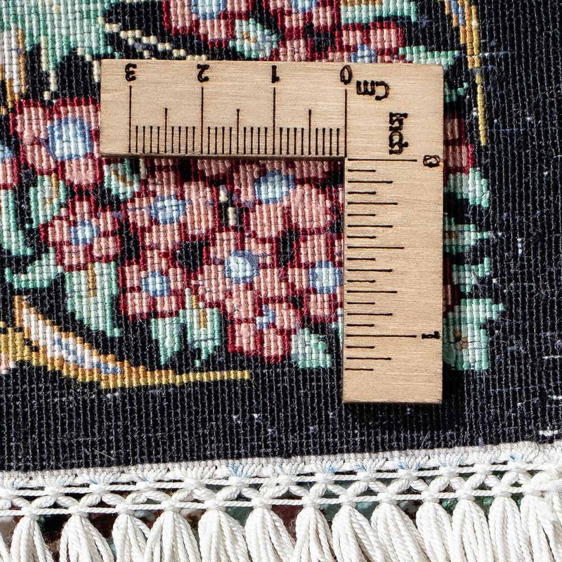 Perzisch tapijt - Ghom - 85 x 61 cm - donkerblauw