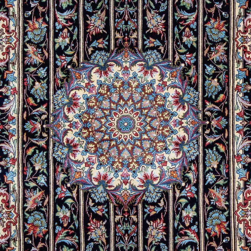 Perzisch tapijt - Ghom - 98 x 61 cm - donkerblauw