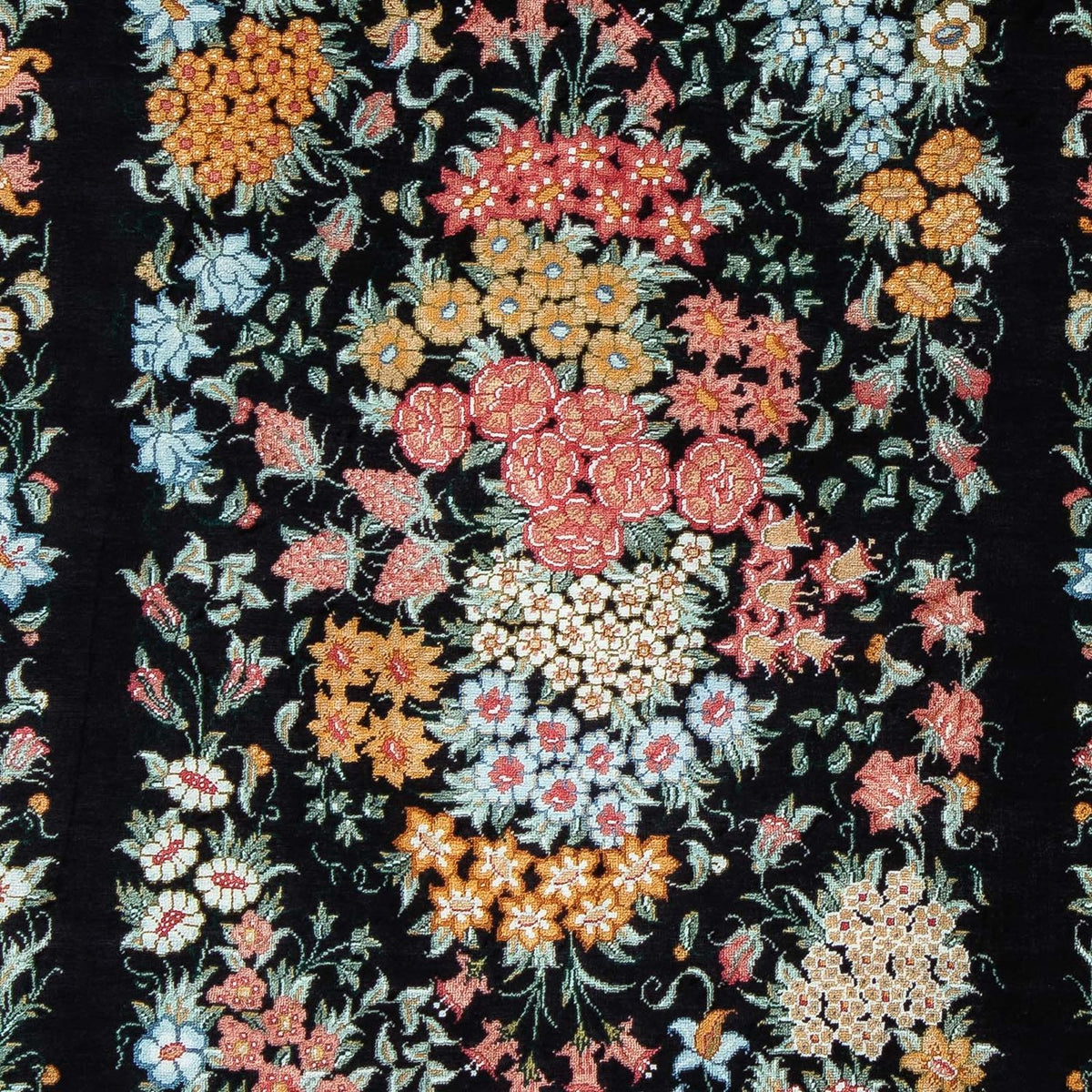 Perzisch tapijt - Ghom - 89 x 60 cm - donkerblauw