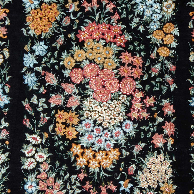 Perzisch tapijt - Ghom - 89 x 60 cm - donkerblauw