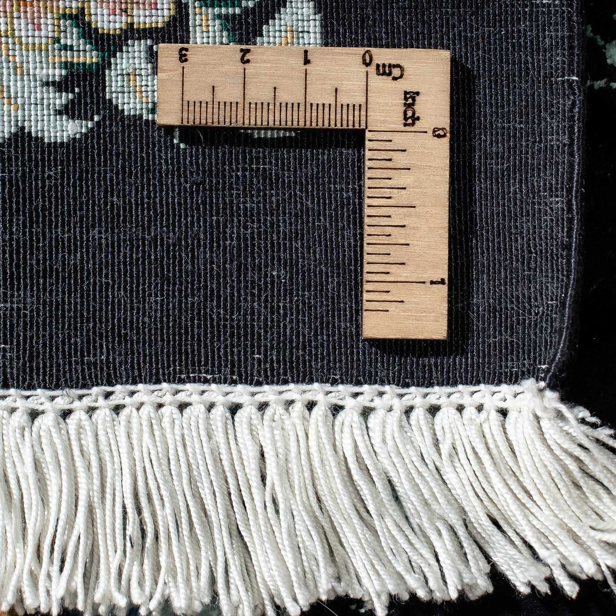 Perzisch tapijt - Ghom - 89 x 60 cm - donkerblauw