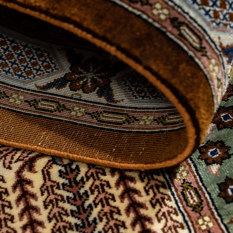 Perzisch tapijt - Ghom - 92 x 57 cm - donkerbruin