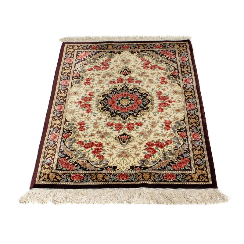 Perzisch tapijt - Ghom - 93 x 60 cm - beige