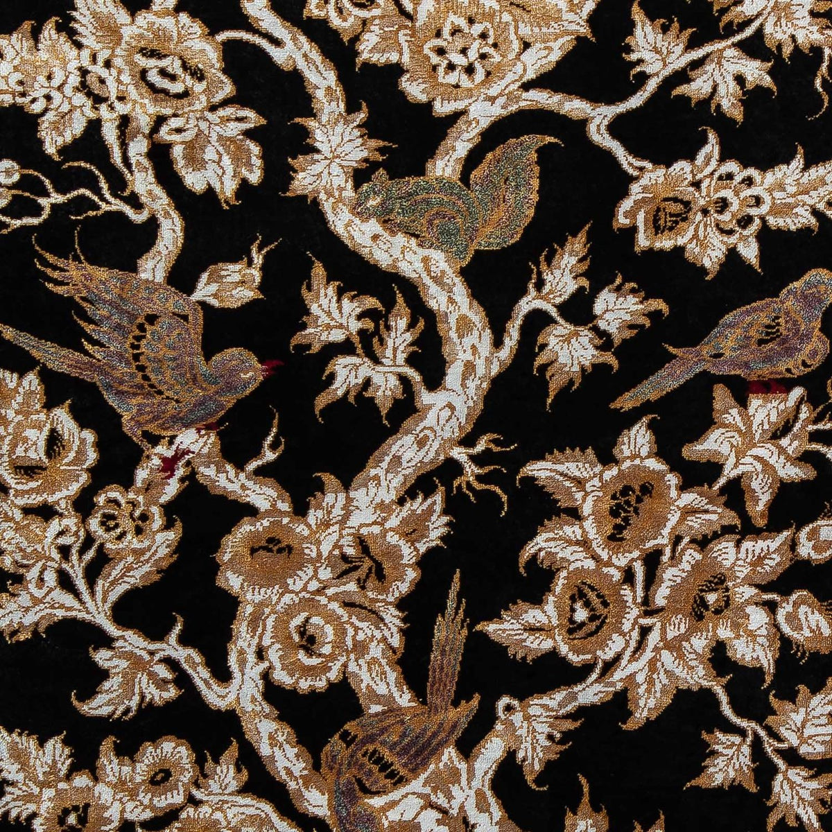 Perzisch tapijt - Ghom - 87 x 57 cm - donkerblauw