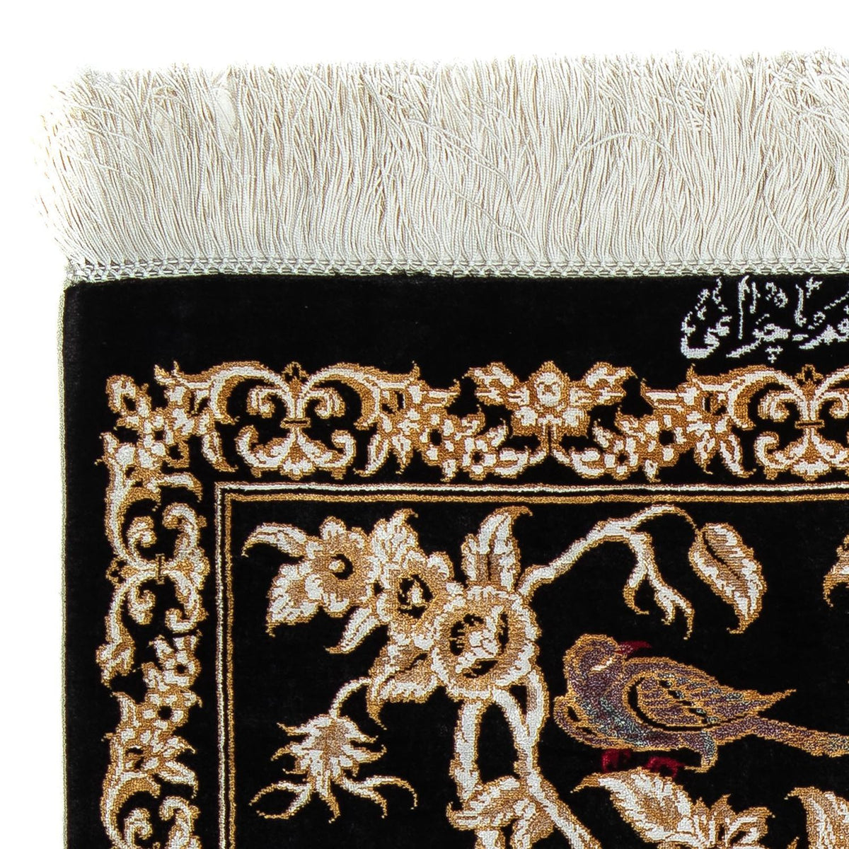 Perzisch tapijt - Ghom - 87 x 57 cm - donkerblauw