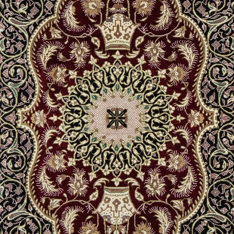 Perzisch tapijt - Ghom - 94 x 58 cm - donkerblauw