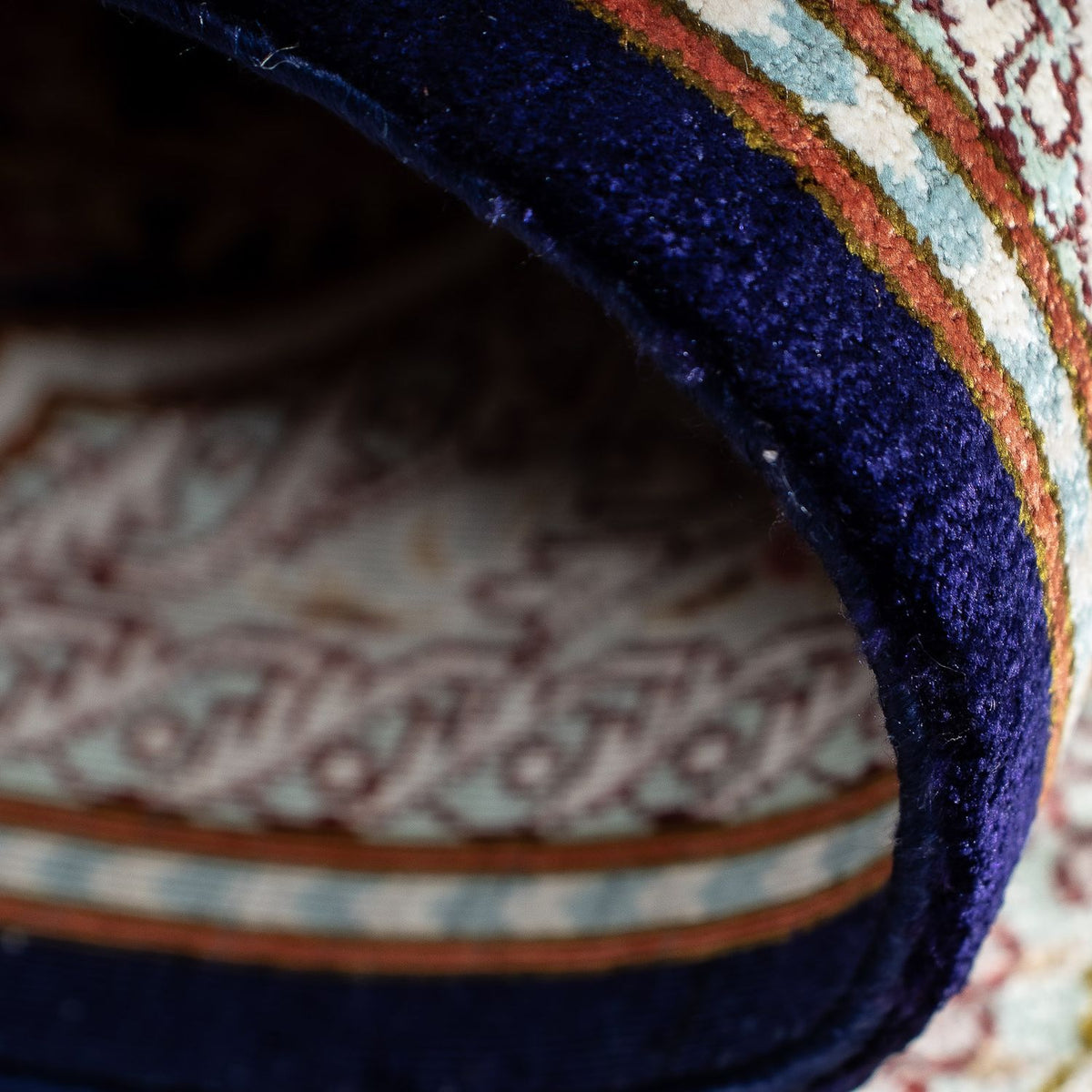 Perzisch tapijt - Ghom - 93 x 59 cm - donkerblauw