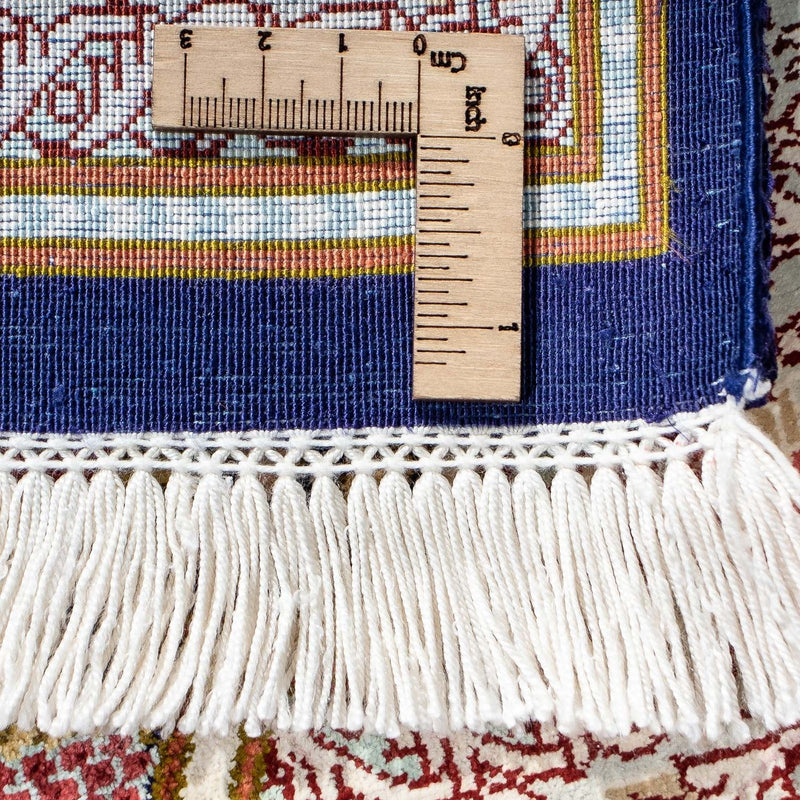 Perzisch tapijt - Ghom - 93 x 59 cm - donkerblauw