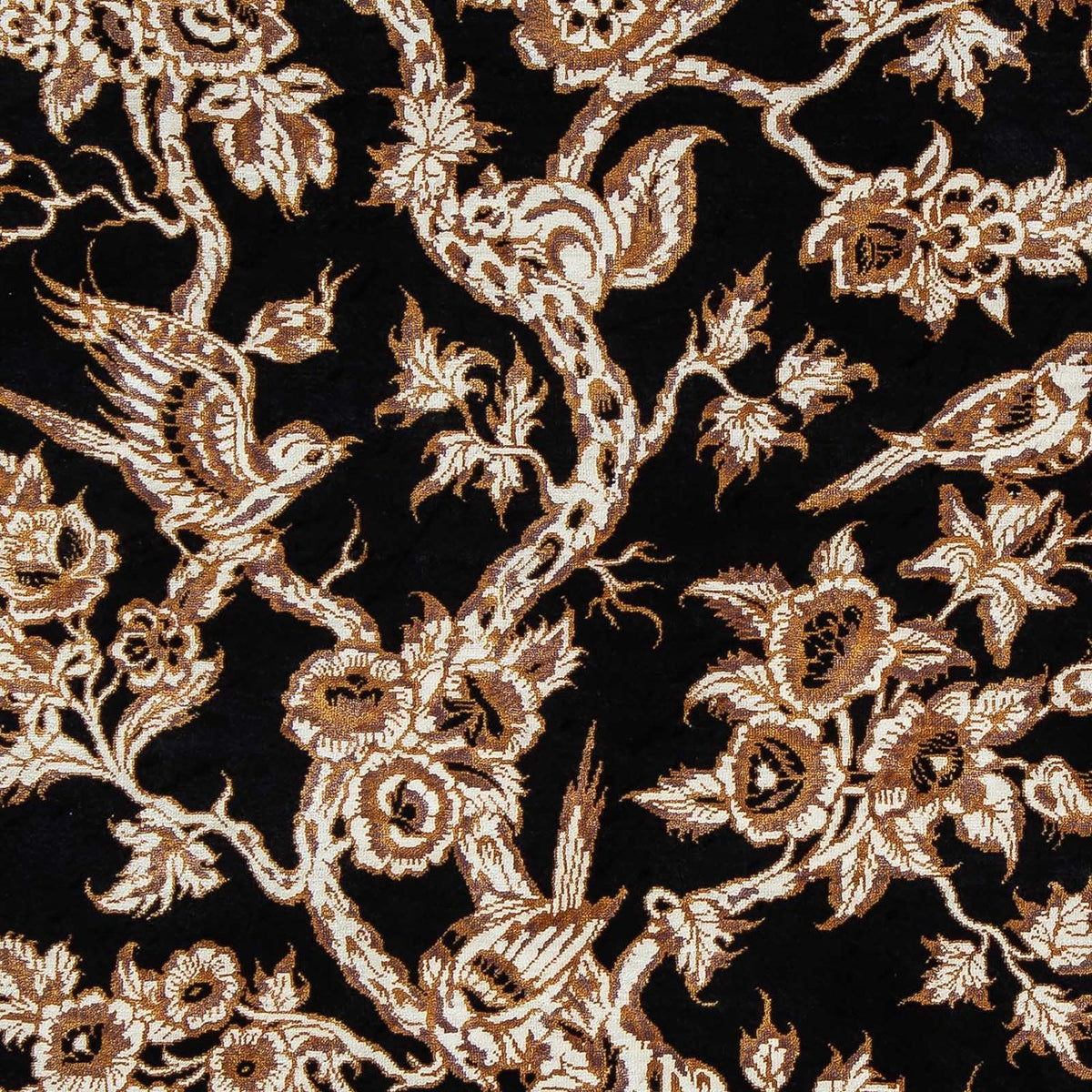 Perzisch tapijt - Ghom - 92 x 58 cm - donkerblauw