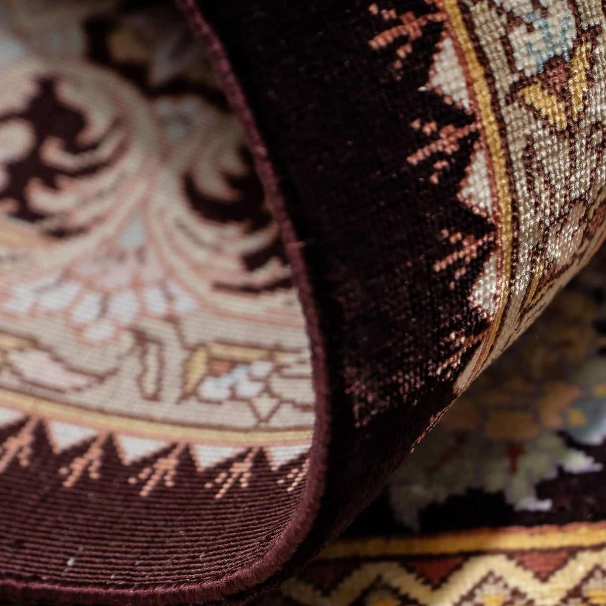 Perzisch tapijt - Ghom - 90 x 61 cm - donkerblauw