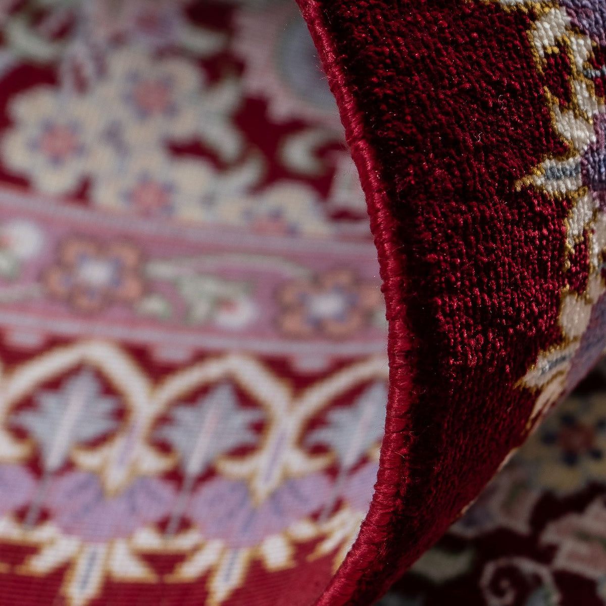 Perzisch tapijt - Ghom - 101 x 59 cm - donkerrood