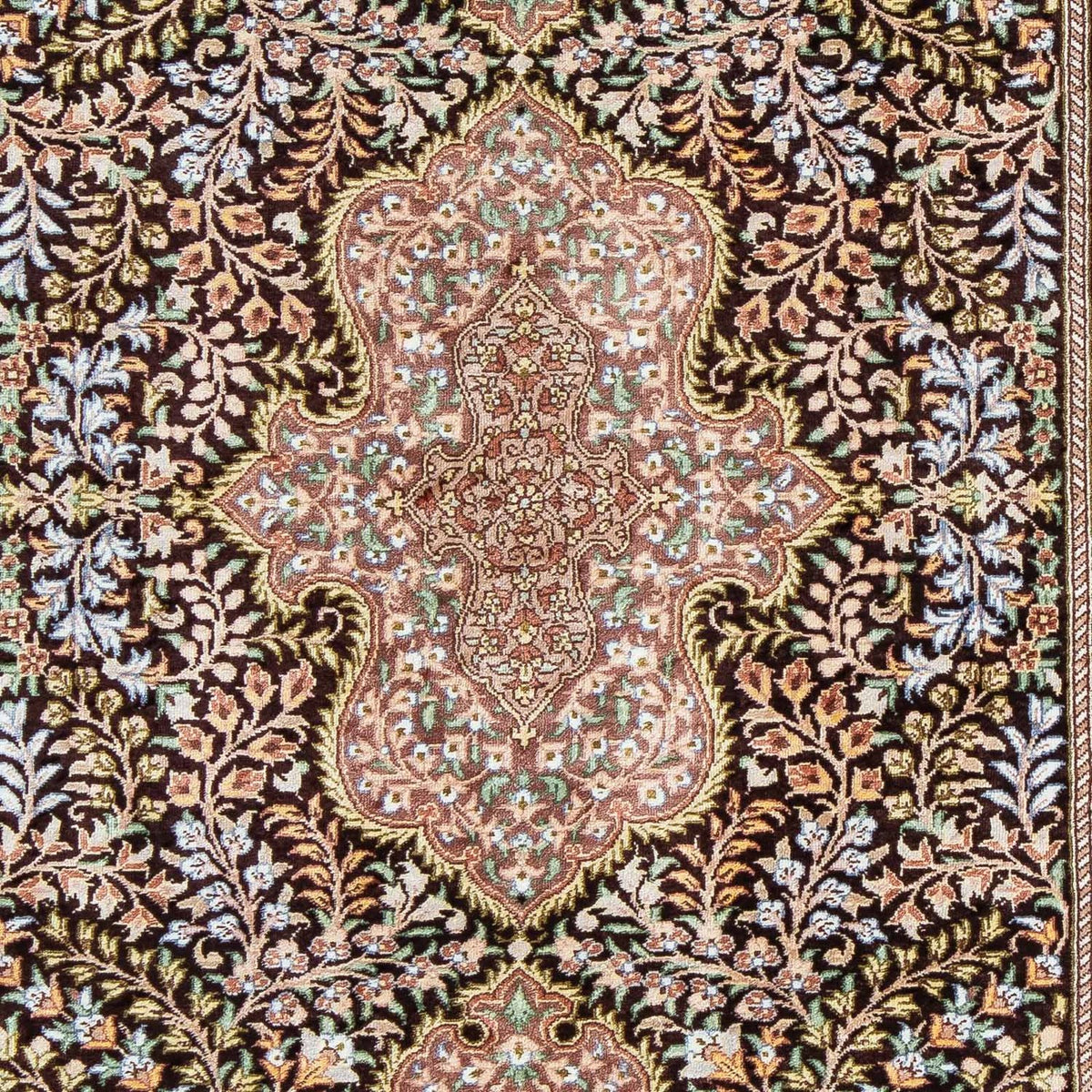 Perzisch tapijt - Ghom - 91 x 61 cm - donkerblauw