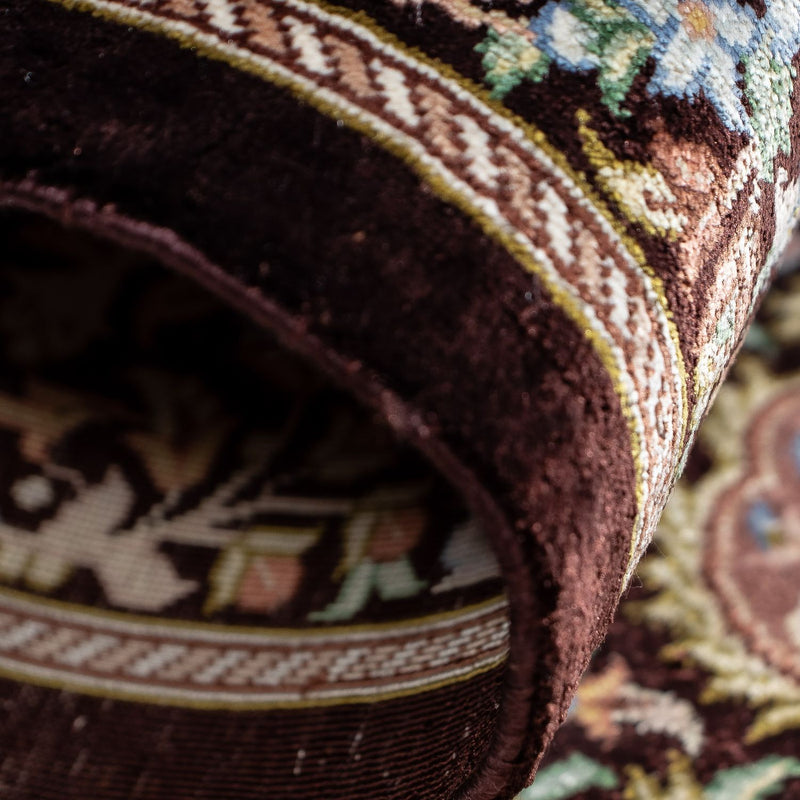 Perzisch tapijt - Ghom - 91 x 61 cm - donkerblauw