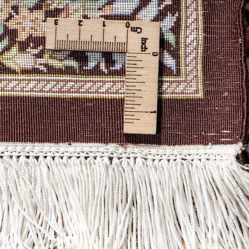 Perzisch tapijt - Ghom - 91 x 61 cm - donkerblauw