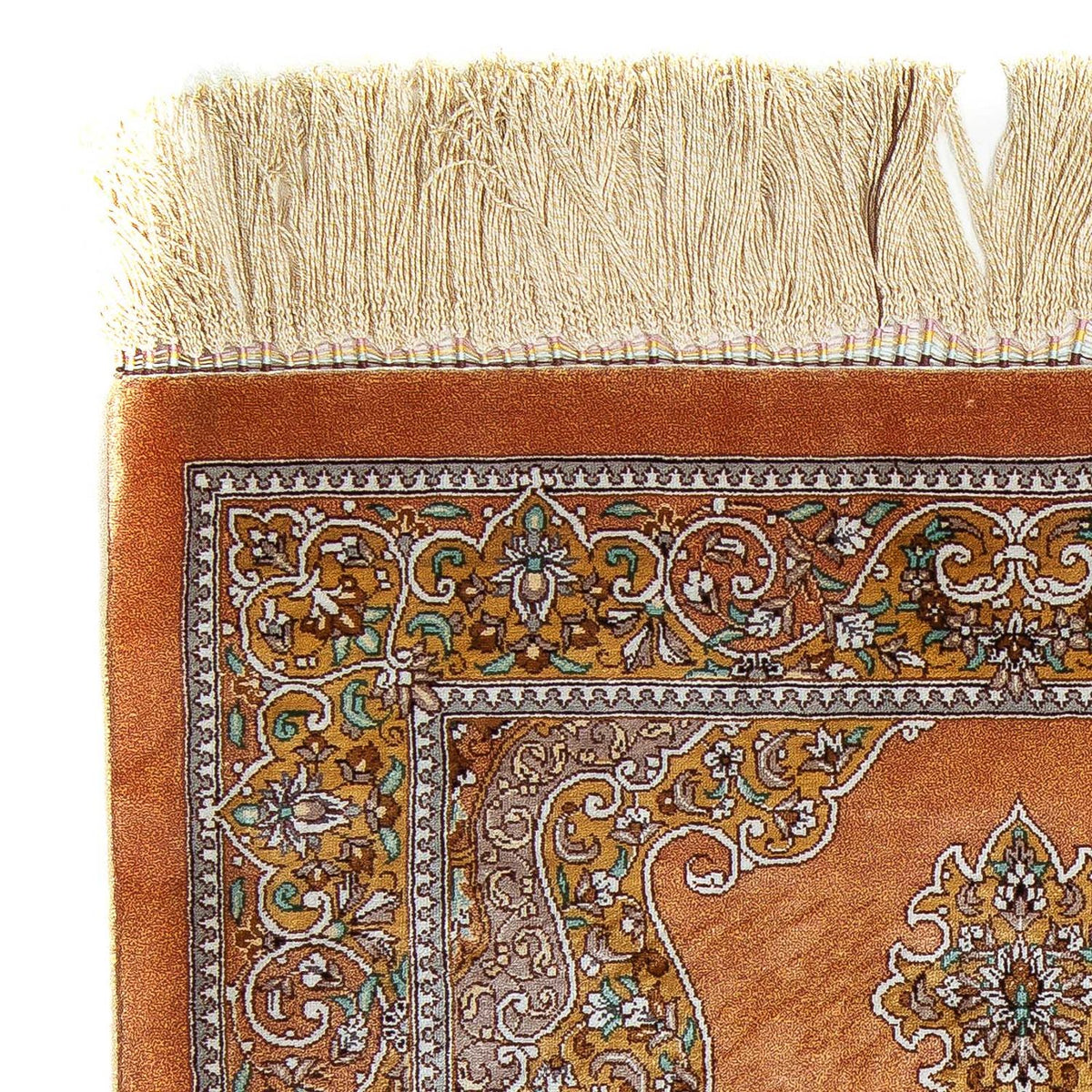 Perzisch tapijt - Ghom - 96 x 59 cm - bruin