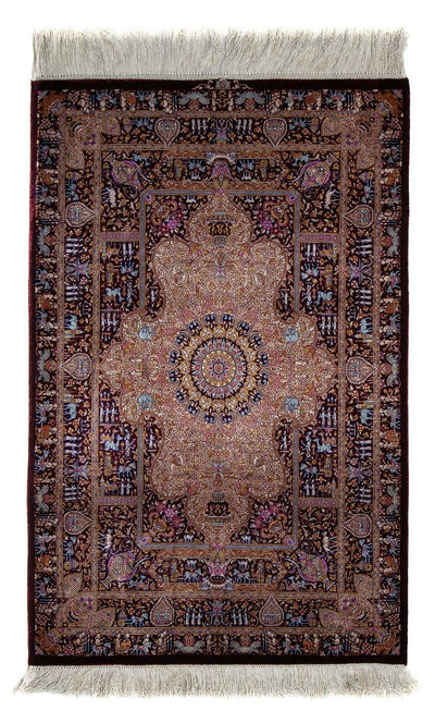 Qom Tapijt 62x90cm - Perzisch tapijt