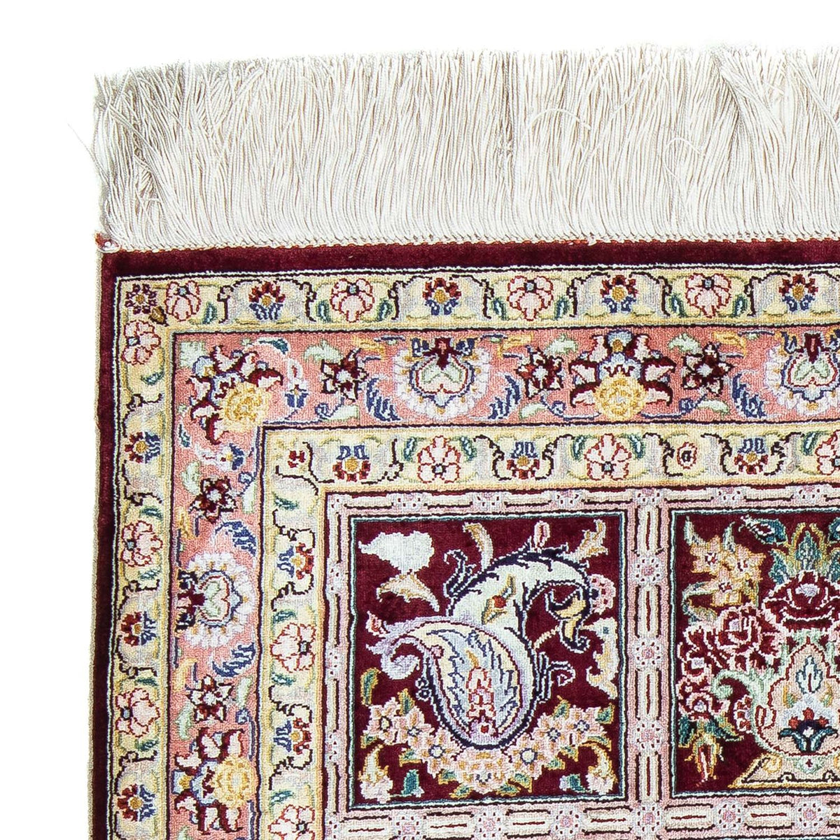 Perzisch tapijt - Ghom - 86 x 60 cm - veelkleurig