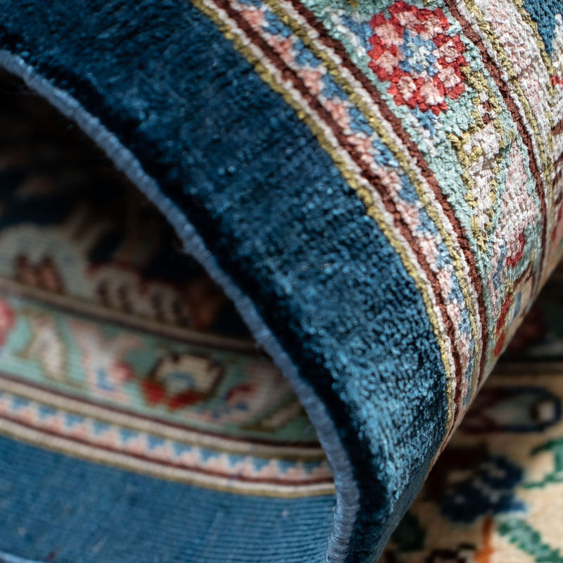 Perzisch tapijt - Ghom - 91 x 62 cm - donkerblauw