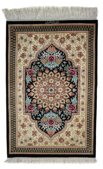 Qom Tapijt 59x89cm - Perzisch tapijt
