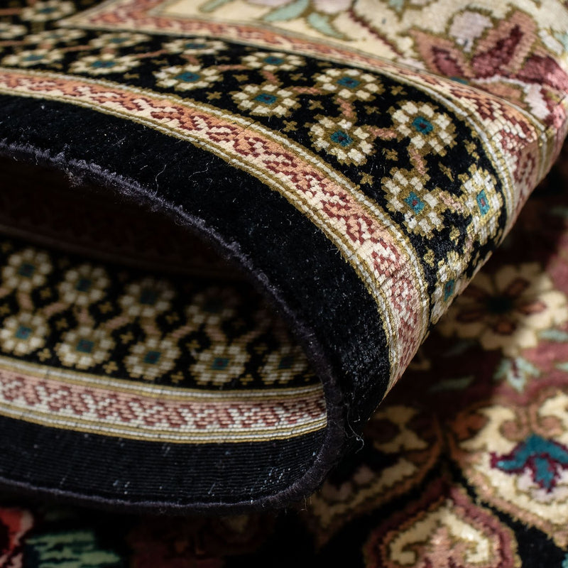 Perzisch tapijt - Ghom - 89 x 59 cm - donkerblauw