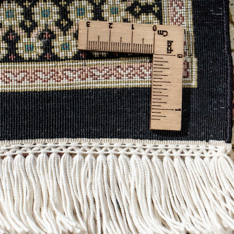 Perzisch tapijt - Ghom - 89 x 59 cm - donkerblauw