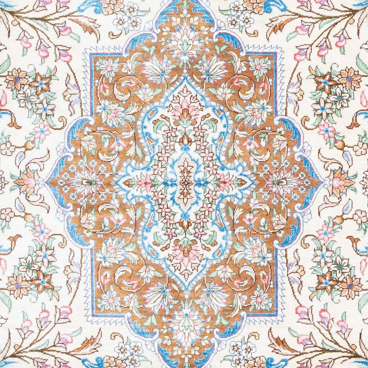 Perzisch tapijt - Ghom - 124 x 79 cm - beige