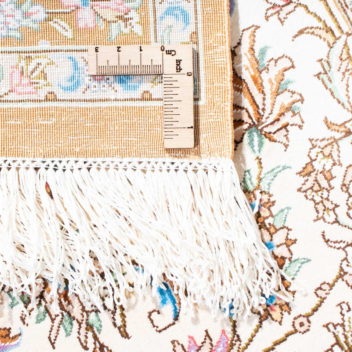 Perzisch tapijt - Ghom - 124 x 79 cm - beige