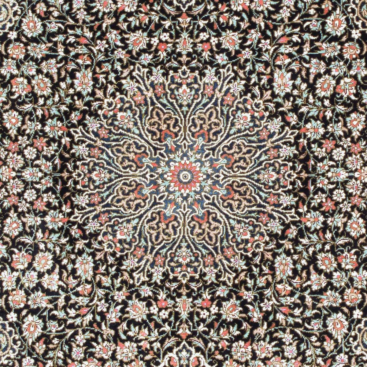 Perzisch tapijt - Ghom - 119 x 79 cm - donkerblauw