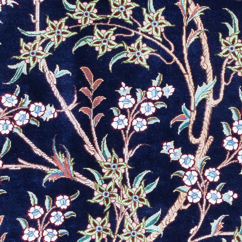 Perzisch tapijt - Ghom - 119 x 80 cm - donkerblauw