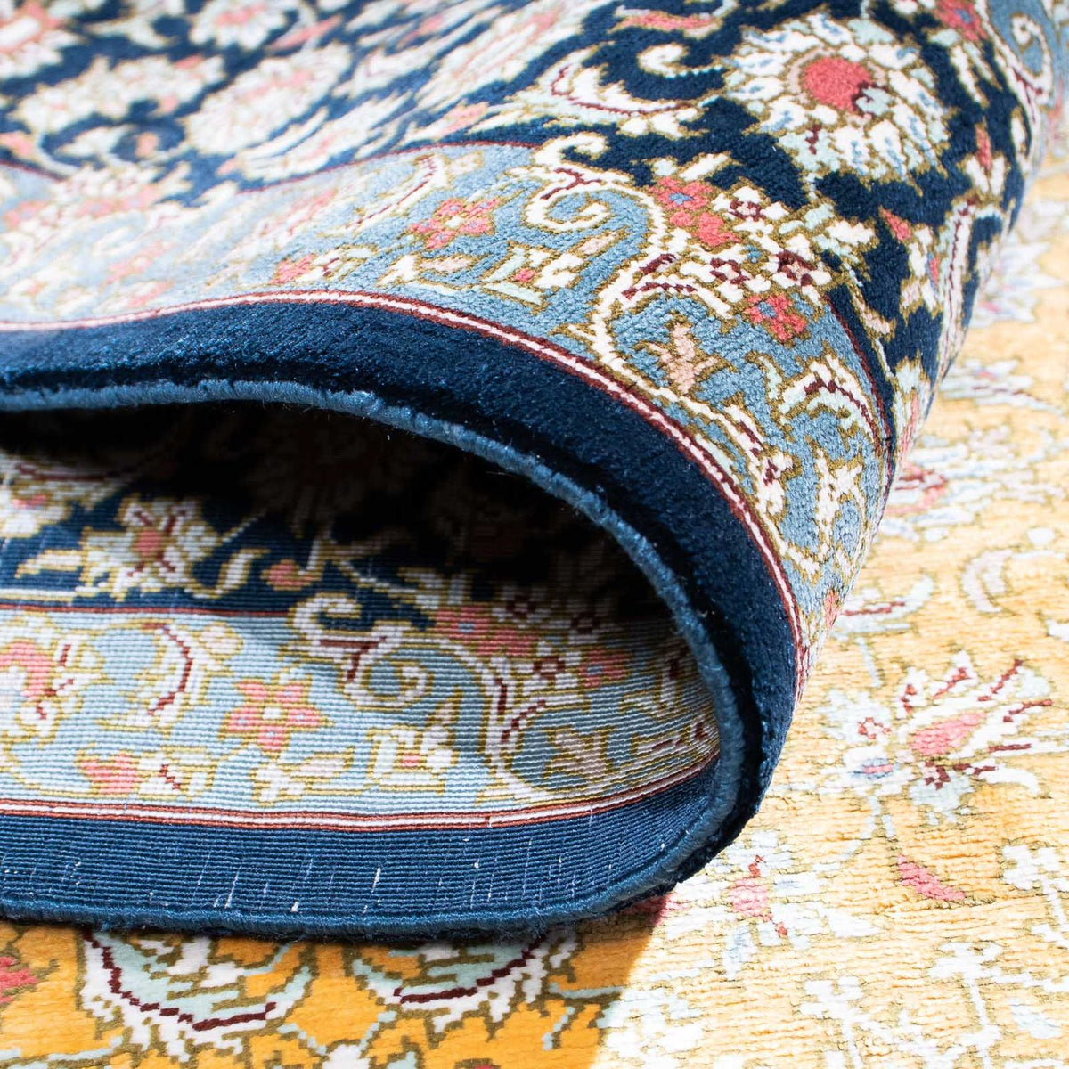 Perzisch tapijt - Ghom - 118 x 78 cm - lichtblauw