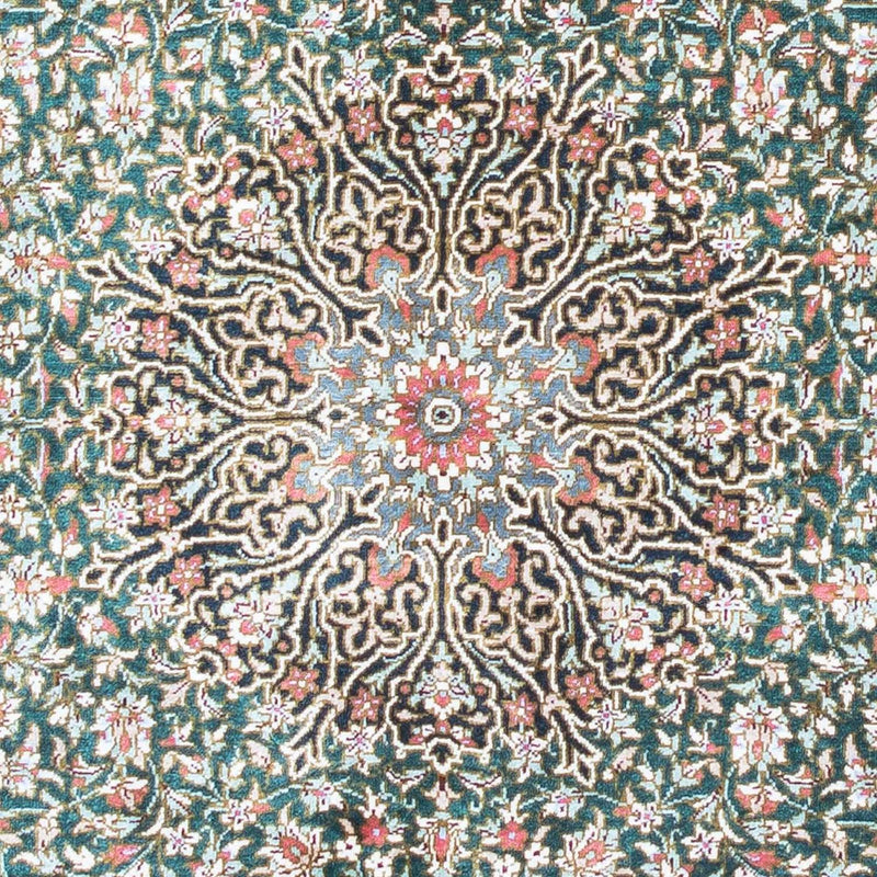 Perzisch tapijt - Ghom - 119 x 77 cm - donkerblauw