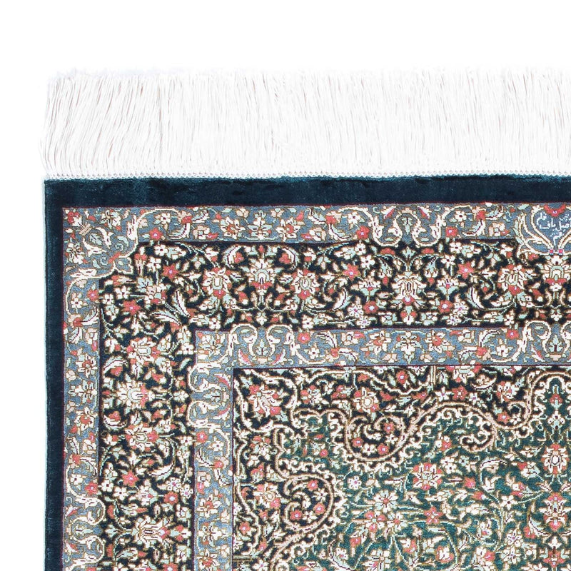 Perzisch tapijt - Ghom - 119 x 77 cm - donkerblauw