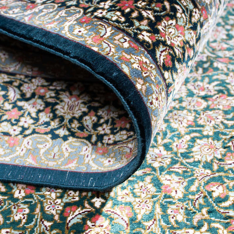 Perzisch tapijt - Ghom - 119 x 77 cm - donkerblauw