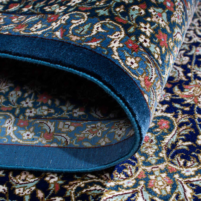 Perzisch tapijt - Ghom - 121 x 78 cm - donkerblauw