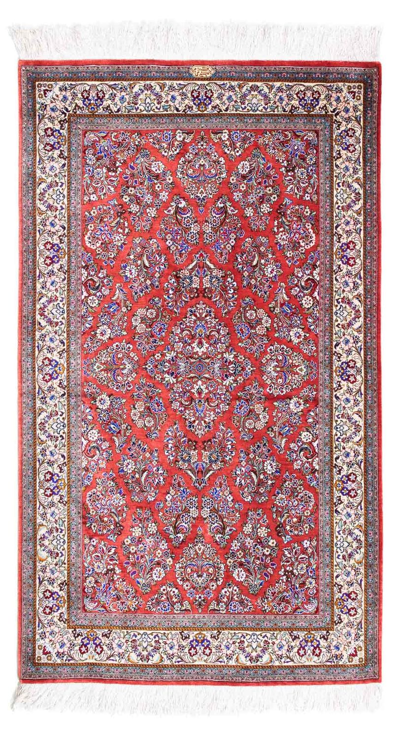 Perzisch tapijt - Ghom - 134 x 77 cm - rood