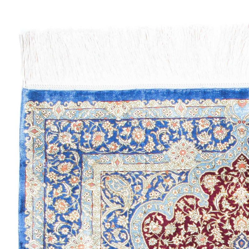 Perzisch tapijt - Ghom - 117 x 78 cm - blauw